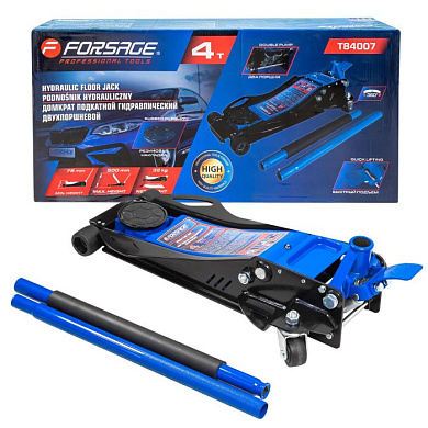 Домкрат подкатной гидравлический двухпоршневой 4 т, 78-500 мм Forsage F-T84007