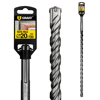 Бур (сверло) по бетону 20х590 мм SDS-max GRAFF 6420720