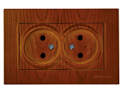 Розетка 2-ая, скрытая б/з керамика, вишня RITA Mutlusan 2200 201 0256