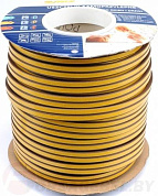 Уплотнитель для окон и дверей тип D 9х7.4мм/100м коричневый Vorel 76767