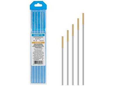 Электрод вольфрамовый золотой WL-15, Ф 1,6 мм, набор 5 шт Solaris WM-4522