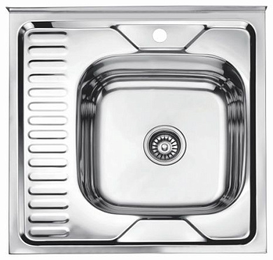 Кухонная мойка из нержавеющей стали, глянцевая, правая Ledeme L96060-R