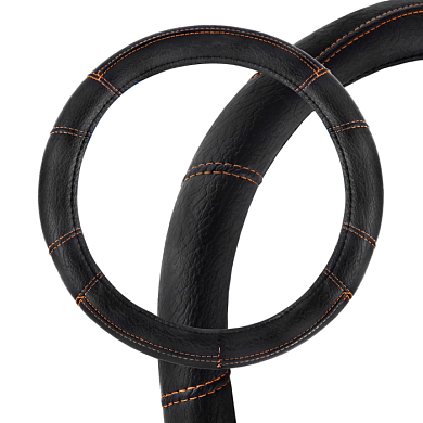 Оплетка экокожа XL Top- 3 Черно/Оранжевая SKYWAY S01102080