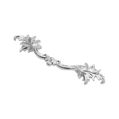 Ручка меб. скоба мет. FLORENTINO 96 белое серебро AKS 76009