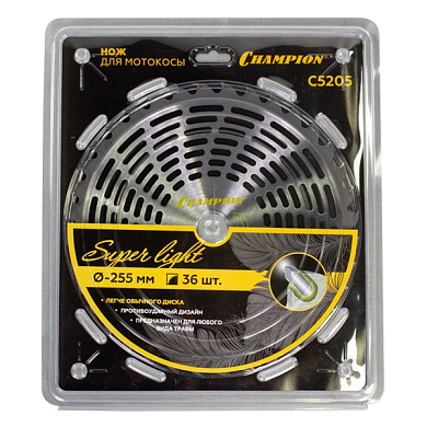 Нож с зубцами из твердого сплава Super Light 36/255/25,4(SRM-330ES/SRM-350ES,4605) CHAMPION C5205