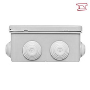 Коробка распределительная КМР-030-014 с крышкой (100х100х50), 10 мембр, вводов IP55 розн, стикер EKF plc-kmr-030-014-r