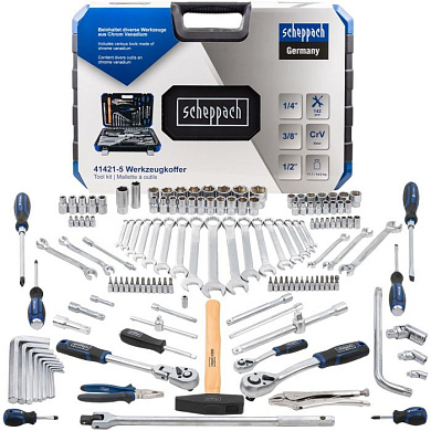 Набор инструментов 142 пр. 1/4''&3/8''&1/2'' 6-гр. Scheppach Sch-41421-5