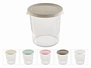 Контейнер пласт. круглый 1,5 л., с крышкой, Foody, цвета в ассортименте POBEDA P1PC004