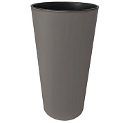 Кашпо для цветов со вставкой "КАМЕЛИЯ" №3, h=460 мм, d=250 мм, h вставки=230 мм, графит Гарденпласт 00202