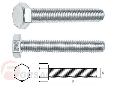 Болт М18х70 мм шестигр., цинк, кл.пр. 5.8, DIN 933, 5 кг Starfix SMV1-25523-5