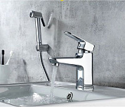 Смеситель для умывальника с гигиенической лейкой, латунь, хром Ledeme L1254