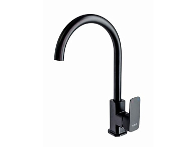 Смеситель для кухни, латунь, черный Ledeme L4033B-2