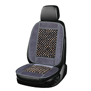 Накидка сиденья массажная Massage-02 дерево/полиэстер серый/темное дерево шт SKYWAY S01302039