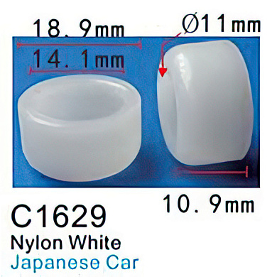 Клипса для крепления внутренней обшивки а/м Ниссан пластиковая, 100 шт Forsage C1629(Nissan)