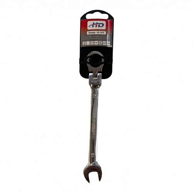 Ключ комбинированный рожково-накидной с трещоткой шарнирный 10 мм CrV H-D HD-1676