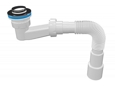 Сифон для душевого поддона с механизмом click-clack,с гибкой трубой 1 1/2" - 40/50мм, AV Engineering AVE129724