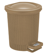 Контейнер для мусора с педалью Soul 6 л кофейный Пластик Репаблик SV4064КФ