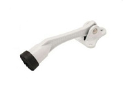 Фиксатор дверной АЛЛЮР КН-130 WW белый "козья ножка" БЛИСТЕР УЗК 15491