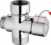 Дивертор "переключатель на душ внешний", цинк, хром Ledeme LAAA-1