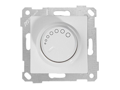 Выключатель поворотный, диммер, скрытый, без рамки, винт. зажим, 600Вт, белый, RITA, 220VAC, 60 - 600VA, 50 Hz, IP20, Mutlusan 22004400201