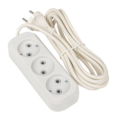 Удлинитель "Эксперт" 3 гнезда 3 метра 10А/2,2кВт без заземления ПВС 2х0,75 EKF PROxima UBA10-275-3-03