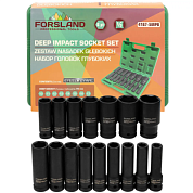 Набор ударных глубоких головок 10-32 мм 1/2'' 6-гр 16 пр Forsland Forsland-4167-5MPB