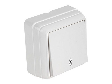 Выключатель 1-клав. проходной, открытый, белый, BRON, 10 A, 250 V, IP 20, Mutlusan 21603030201