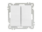 Выключатель 2-клав., скрытый без рамки пруж. зажим, белый DARIA Mutlusan 2100 402 0101