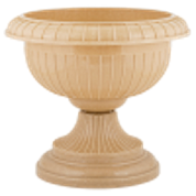 Вазон на ножке большой D 395 мм, песчаный кварц Пластик Репаблик IG145110106