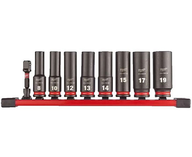 Набор ударных головок 3/8" 8-19 мм 9 пр Milwaukee Shockwave 4932480455