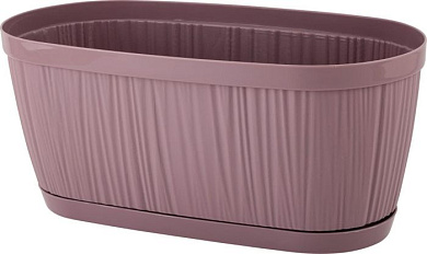 Горшок для цветов InGreen BARCELONA 2,7л, 275×145мм овальный Морозная слива Пластик Репаблик IG623310053