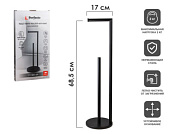 Держатель для туалетной бумаги напольный AQUAMARINE, нержавеющая сталь/чёрный, 17х68,5 см PERFECTO LINEA 35-230011