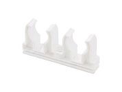 Клипса (опора) для труб ПП двойная d25, белая РосТурПласт 10722