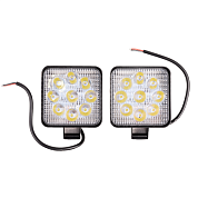 Фара светодиодная OFF ROAD 85*85(10)*1 мм квадратная 1V/4V 7W 6000К компл шт диодов SKYWAY S07201097