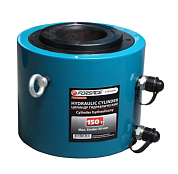 Цилиндр гидравлический двойного действия со сквозным отверстием в штоке 150 т, ход штока 100 мм, L257 мм, 700bar Forsage F-YG150100KS