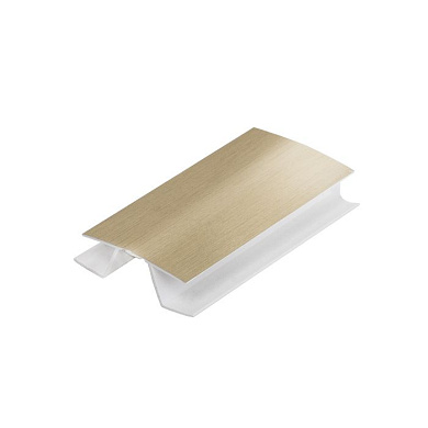 Угол гибкий к цоколю мебельному ПВХ h150 золото поталь RU 123607