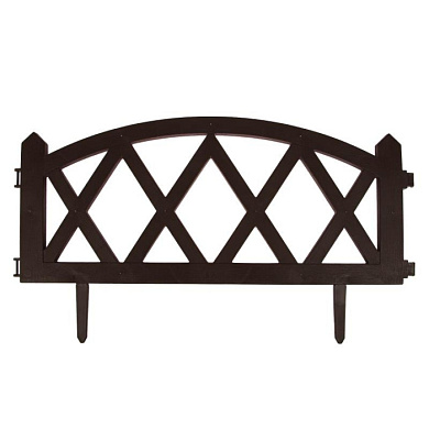 Забор декоративный "MODERN" №4, длина 4 м, выс. 0,35 м, шоколад, 5 шт Гарденпласт 50413