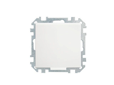 Розетка 1-ая (скрытая, с/з, с крышкой, з/ш) белая, Стиль, Bylectrica РС16-536