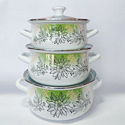 Набор кастрюь Эдеьвейс-1-Экстра, 2, 3, 4 л, белая Керченский металлургический завод 61094-ЭДЕЛЬВЕЙС