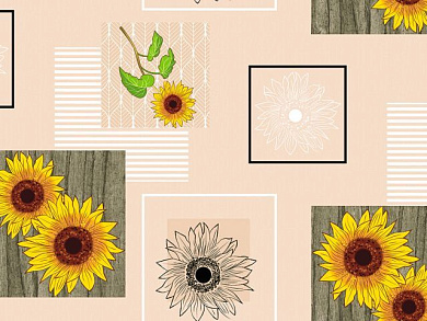 Клеенка столовая, нетканая основа с ПВХ покр. "DECO", 1 м.пог., (продажа кратно 20 м!) PERFECTO LINEA 11-165190