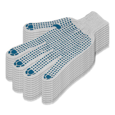 Перчатки х/б, ПВХ покрытие, ''Точка'', 6 пар в упаковке, 7 класс Россия 67717