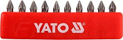Набор бит PH1х25 мм 1/4'' 10 пр. S2 HRC58-62 Yato YT-0474