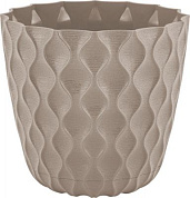 Горшок для цветов InGreen Wave с др. сеткой и съемным поддоном 1,4л, D145мм Пластик Репаблик IG650110105