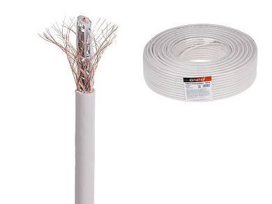 Кабель коаксиальный SAT 50 M, 75 Ом, Cu/Al/Cu 64% 100 м Юпитер JP3052