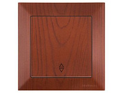 Выключатель проходной 1-клав., скрытый, пруж. зажим, вишня, DARIA, 10 A, 250 V, IP 20, Mutlusan 21204030156