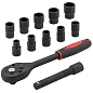 Набор ударных головок 12 пр., 1/2'' 10-24 мм Forsage F-012-5K