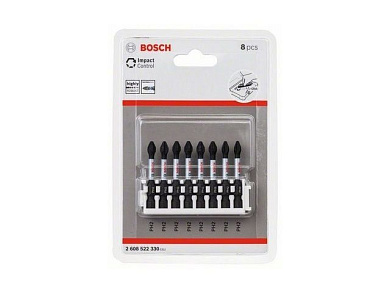 Бита крестообразная PH2 50 мм ударная торсионная 8 шт., 1/4 " Bosch 2608522330