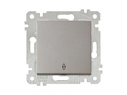 Выключатель проходной 1-клав., скрытый, без рамки, винт. зажим, титан, RITA, 10 A, 250 V, IP 20, Mutlusan 22004030283