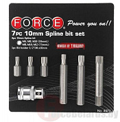 Набор бит Spline M6-M12 7 пр. 10 мм Force 4072