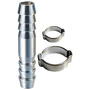 Соединитель, "елочка" 10х10 мм, с 2 обжимными кольцами 10х15 мм Fubag 180392